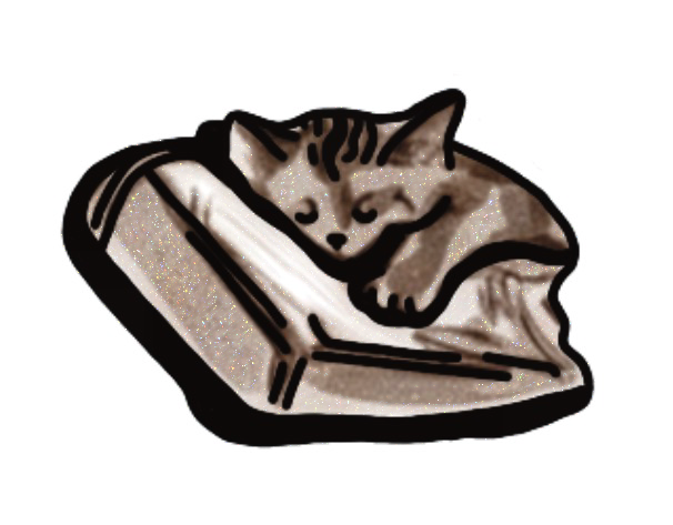 Exhausted - Bold Sleeping Kitten Sticker
