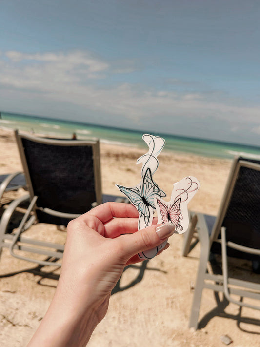 Wispy Butterfly - Temporary Tattoo