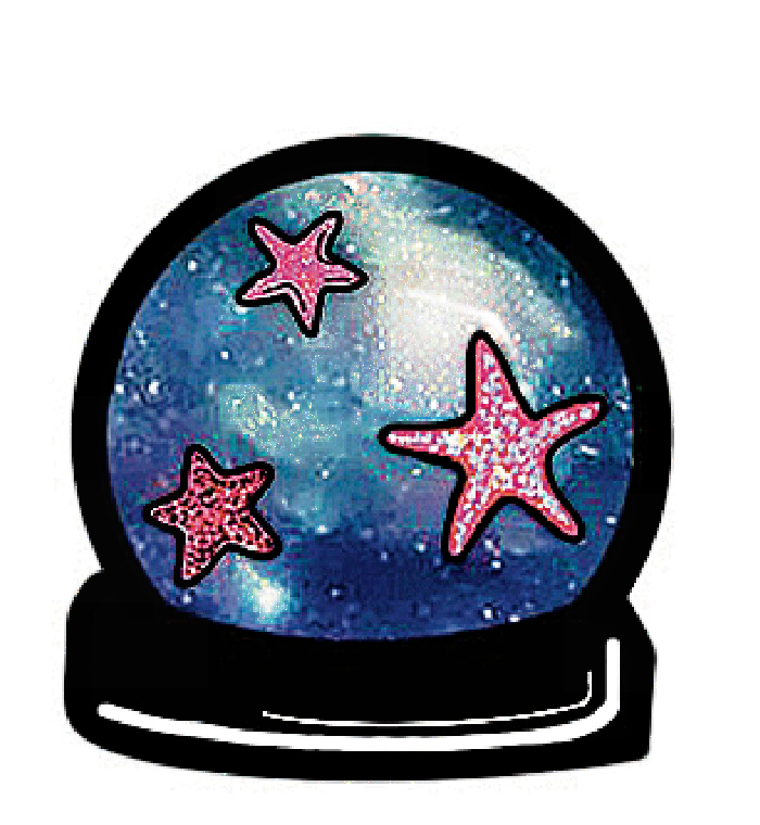 Fairytale - Dreamy Tropical Snow Globe Sticker