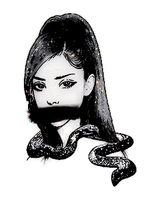 Move in Silence - Snake, Girl Sticker