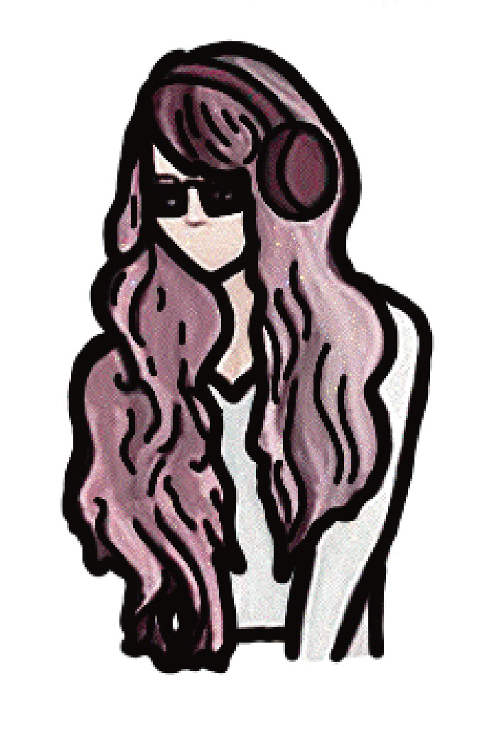 Hyper Focus - Headphones Girl Sticker
