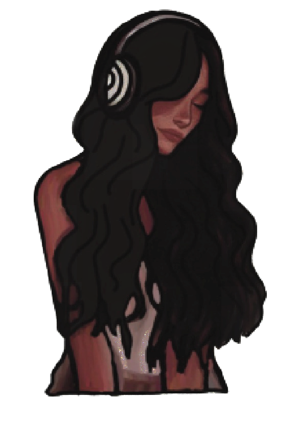 Fighter - Headphones Girl Sticker