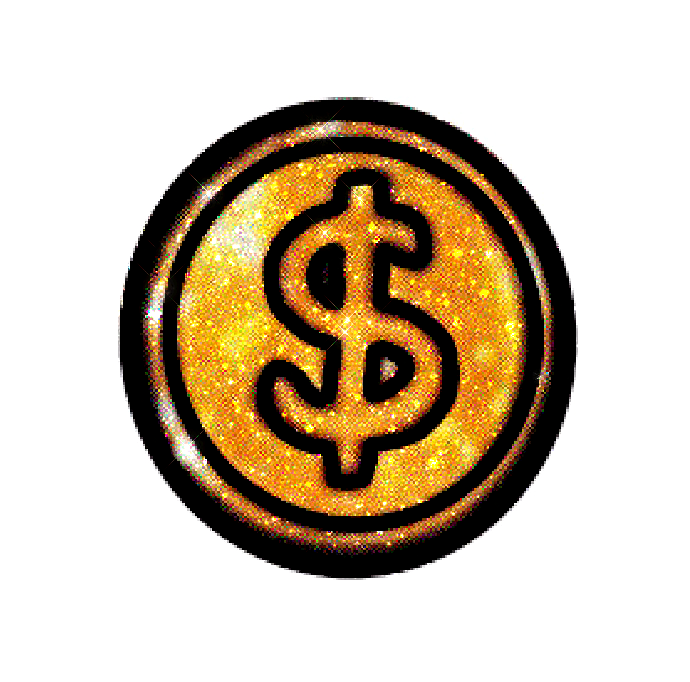 Optimist - Gold Coin Sticker