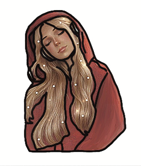 Tired - Headphones Girl Sticker