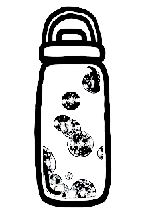 Running in Place - Bubbles in Water Bottle Sticker