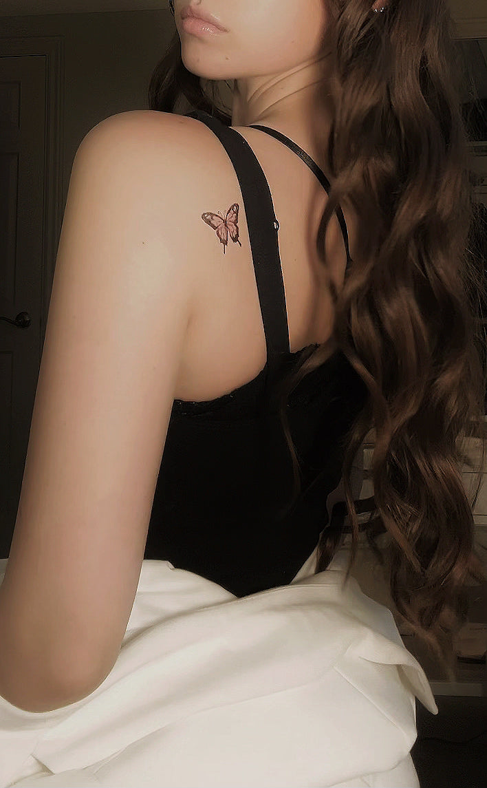 Pink Butterfly - Temporary Tattoo
