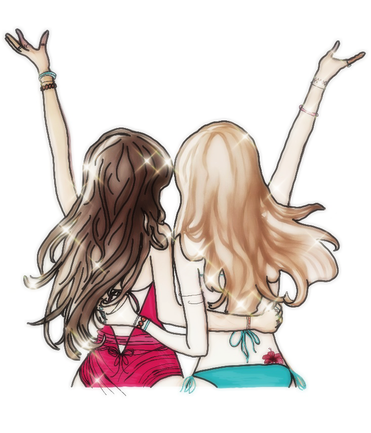 Sister - Brunette & Blonde Sticker