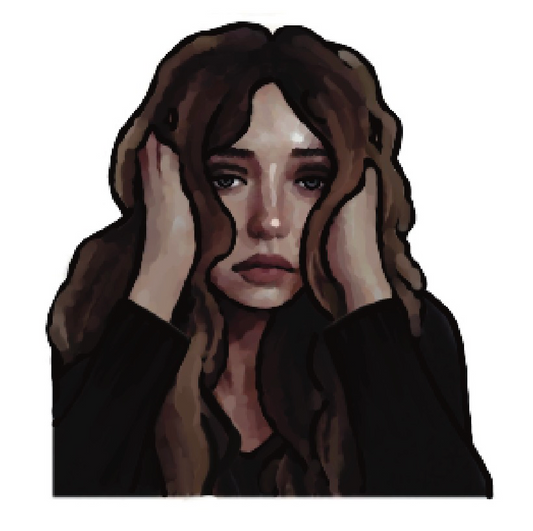 Burnout - Tired Girl Sticker