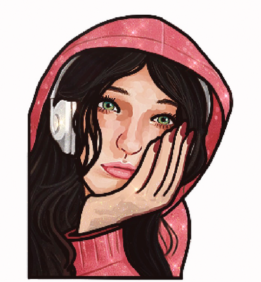 Lucid - Girl Headphones Sticker