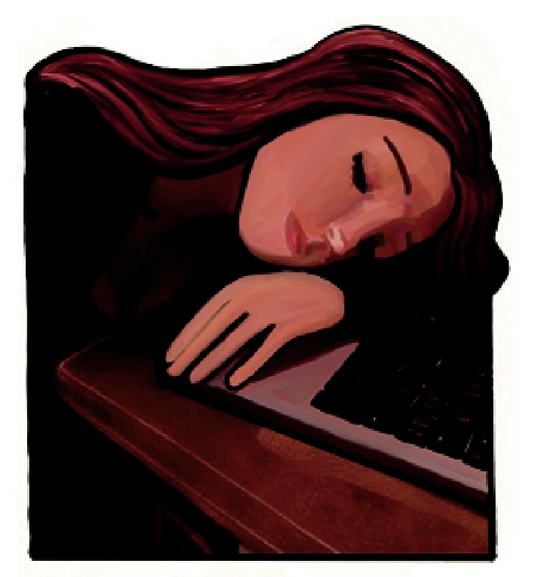 Insomnia - Tired Girl Sticker