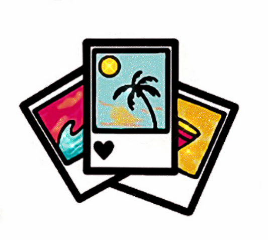 Fall in Love with Life - Instant Camera Pics Sticker