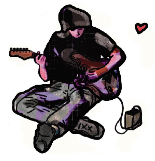 Genuine - Guitar Player Sticker