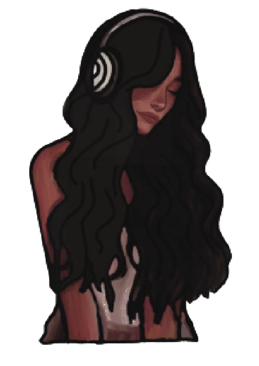 Fighter - Headphones Girl Sticker