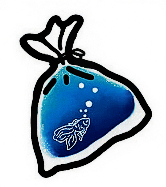Contentment - Fish in Bag Sticker