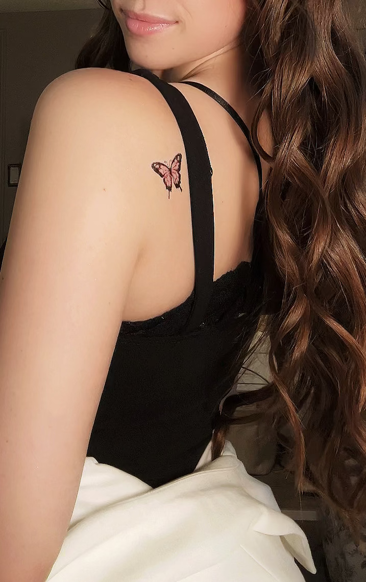 Pink Butterfly - Temporary Tattoo