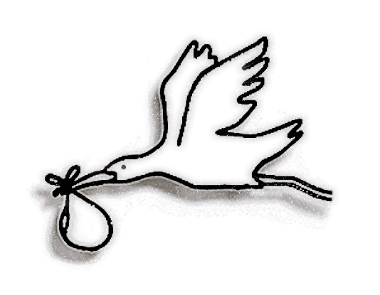 Expecting - Stork Sticker