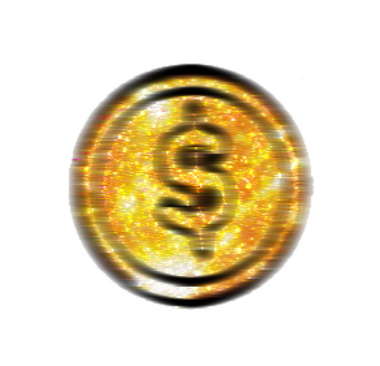 Coin Toss - Blurred Gold Coin Sticker