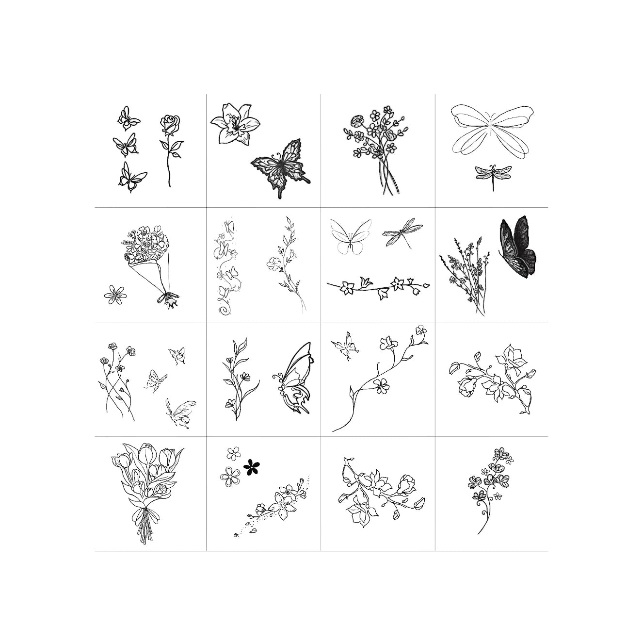 Butterfly Garden - Temporary Tattoos