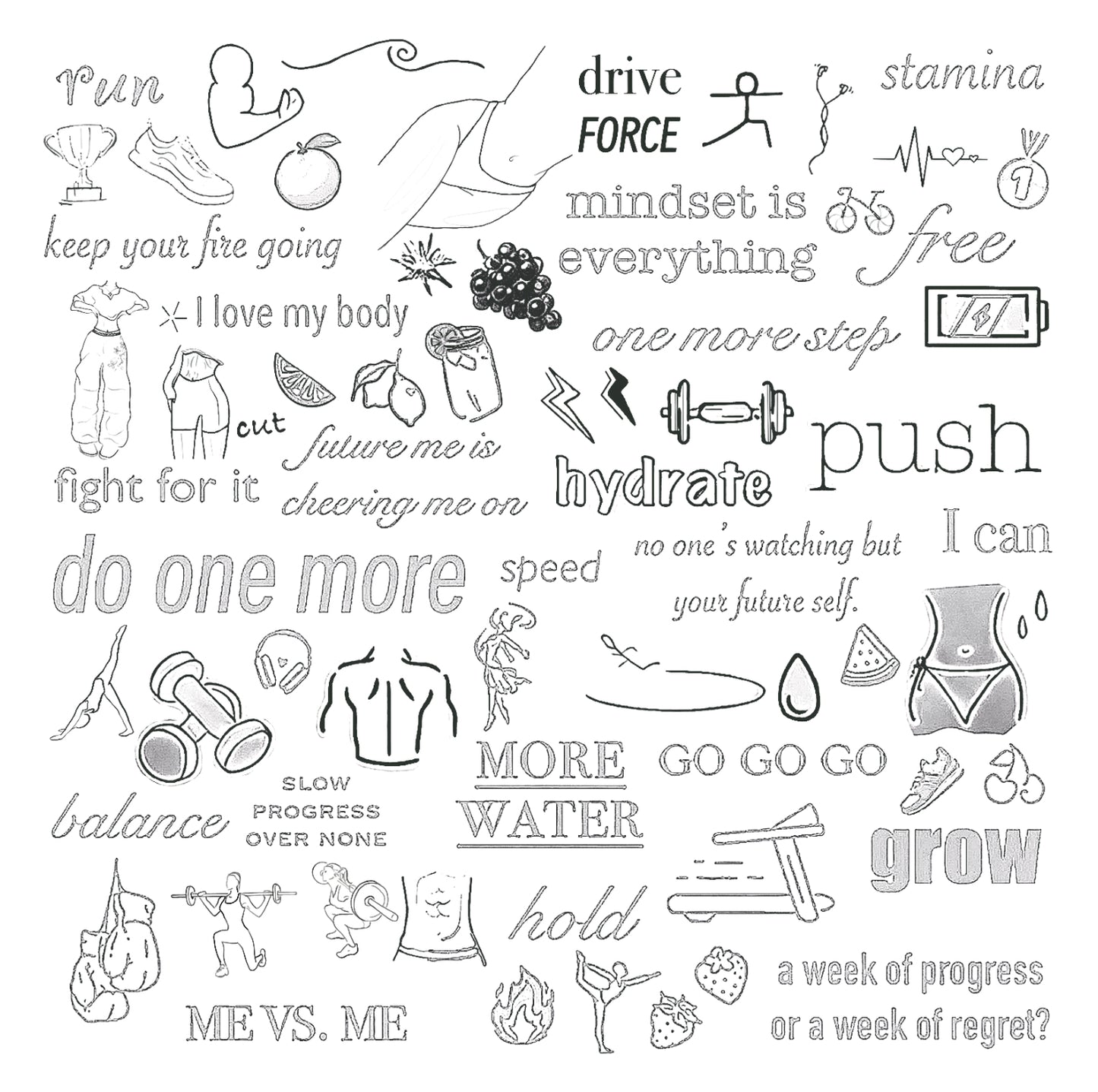 Gym Reminders - Temporary Tattoos